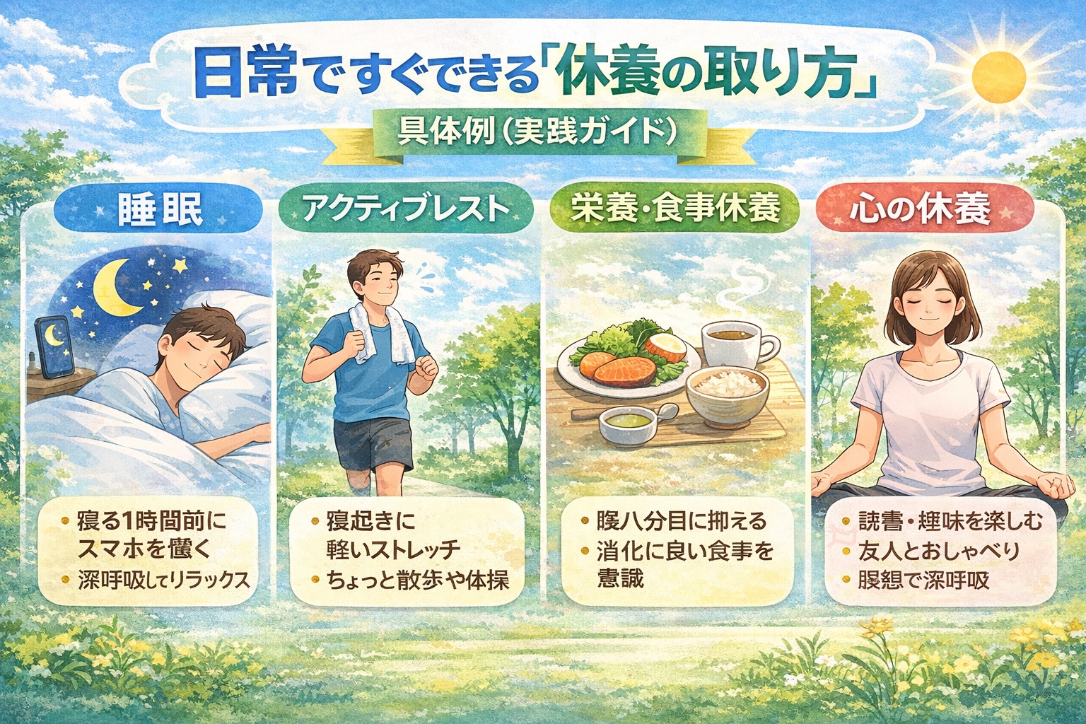 休養の取り方｜心身の疲労をしっかり回復させる7つの効果的アプローチ - 整体ライフ