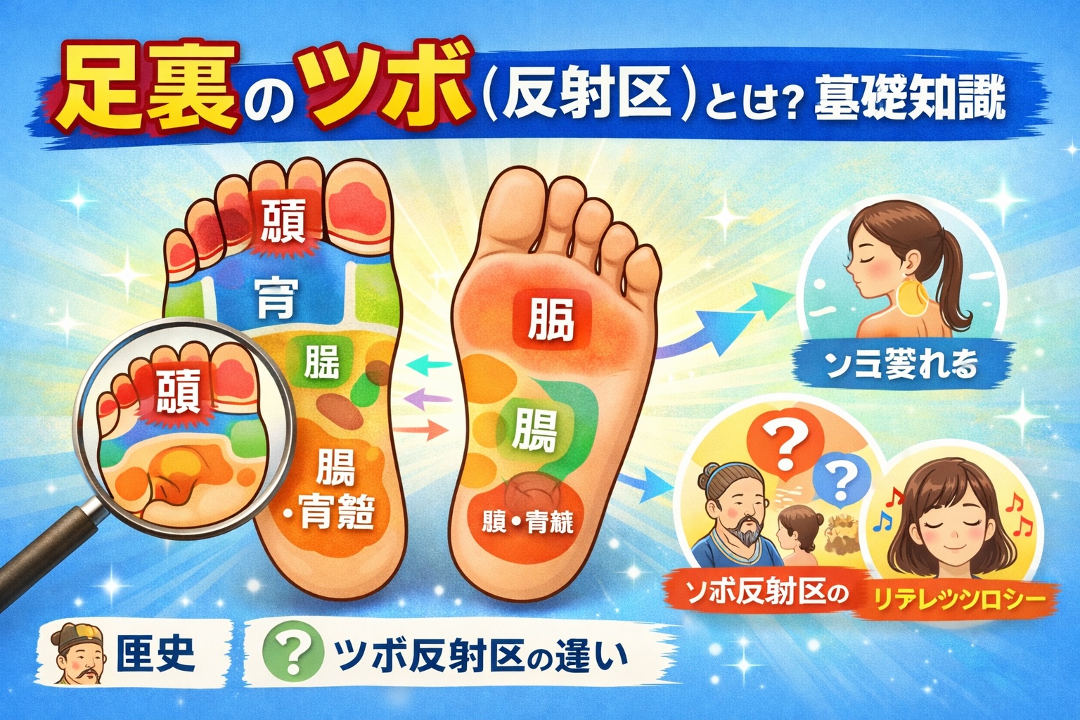ツボ 足 裏｜痛い場所でわかる反射区・効果・押し方ガイド - 整体ライフ