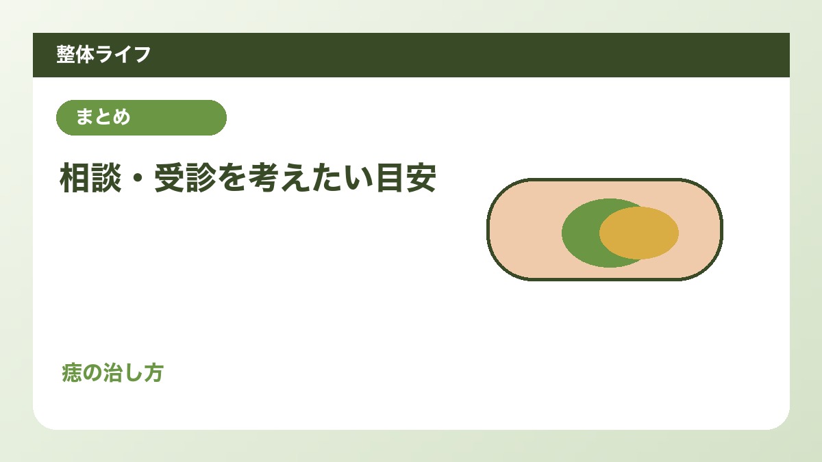 相談・受診を考えたい目安