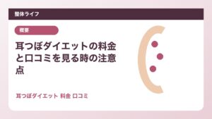 耳つぼダイエットの料金と口コミを見る時の注意点