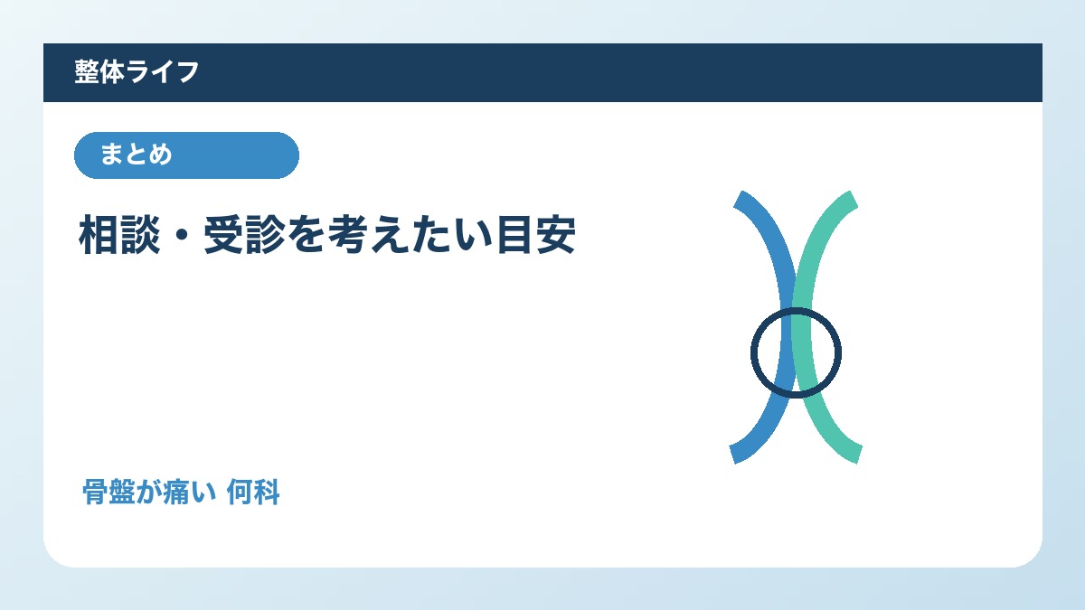 相談・受診を考えたい目安