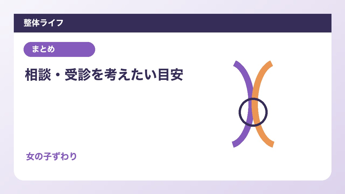 相談・受診を考えたい目安