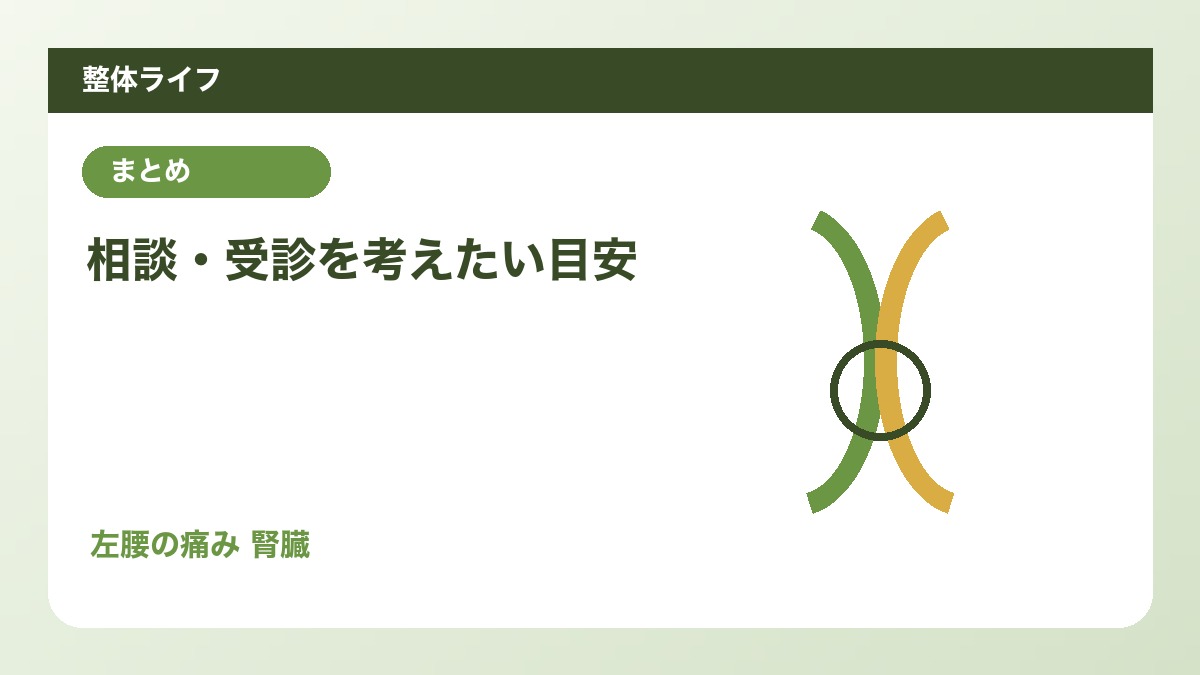 相談・受診を考えたい目安