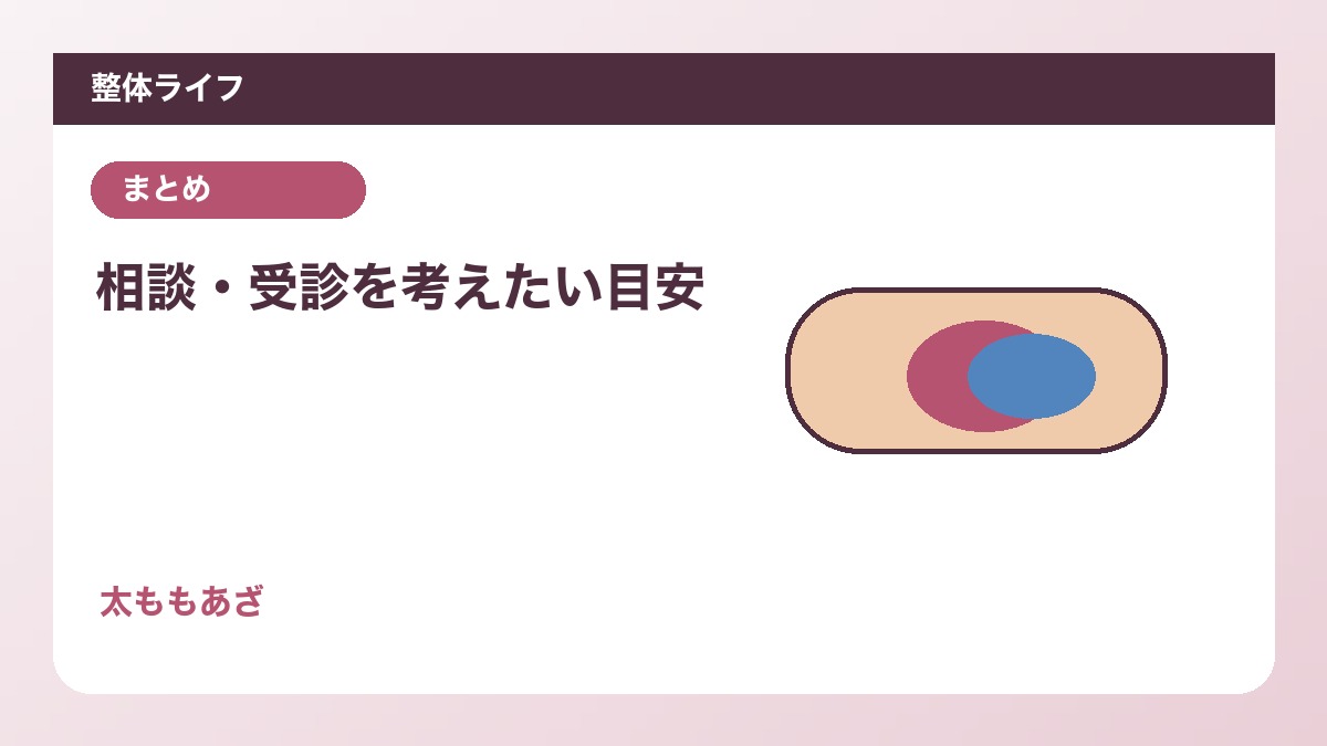 相談・受診を考えたい目安
