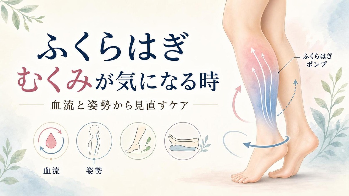 ふくらはぎ むくみ ふくらはぎ むくみが気になる時｜血流と姿勢から見直すケア