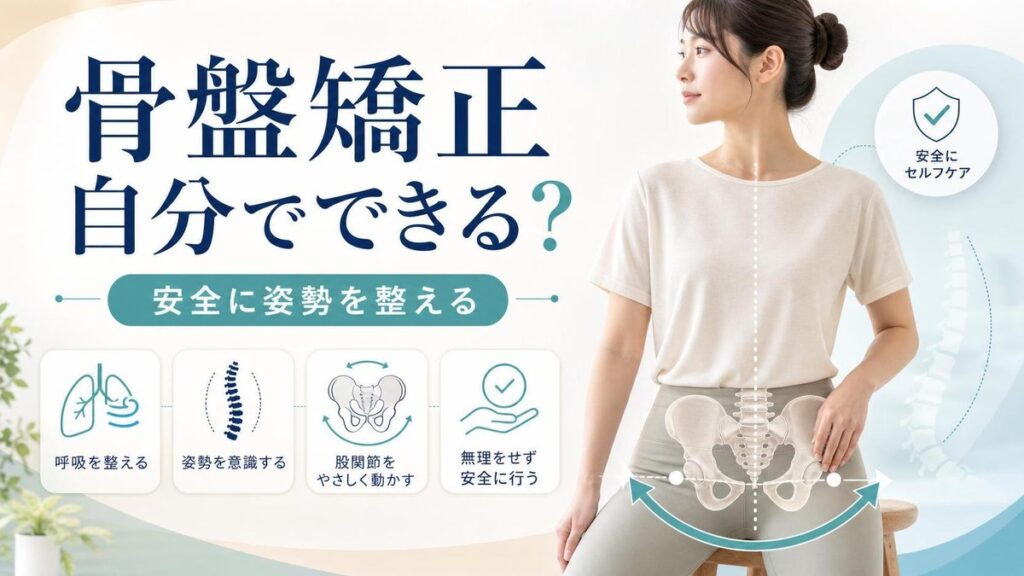 骨盤矯正 自分で 骨盤矯正 自分でできる？安全に姿勢を整える考え方