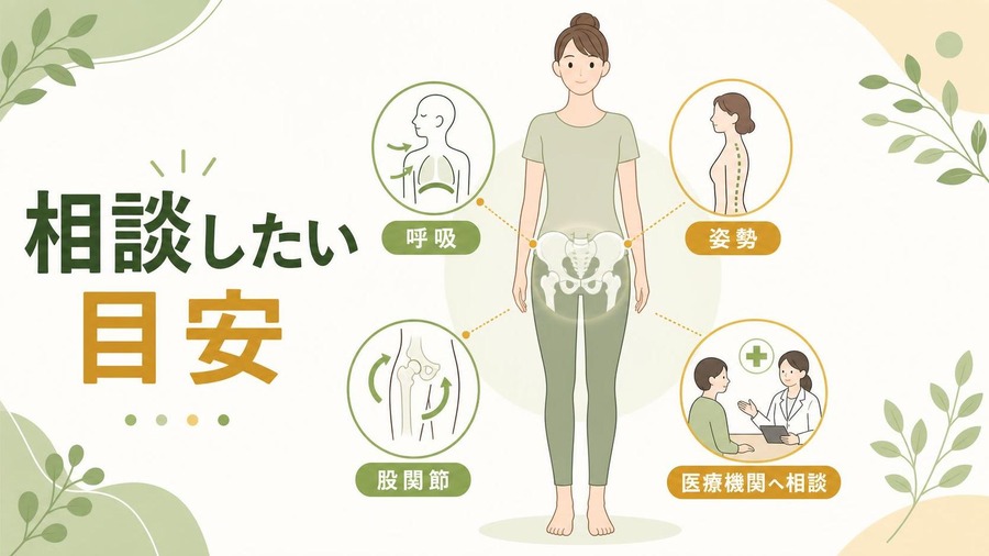 骨盤矯正 自分で 整体・医療機関へ相談したい目安