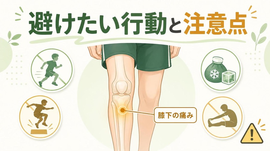 オスグットとは 避けたい行動と注意点