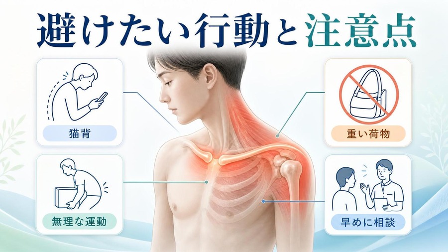 鎖骨が痛い 避けたい行動と注意点