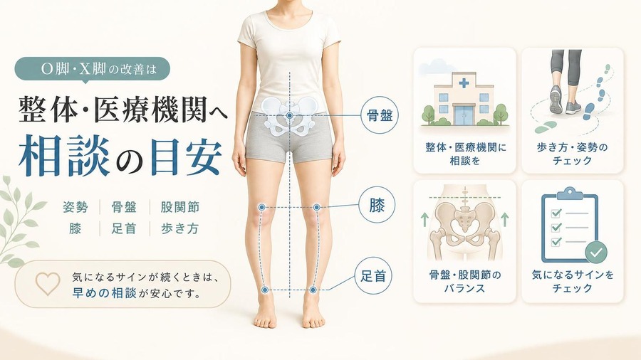 o脚 治し方 整体・医療機関へ相談したい目安