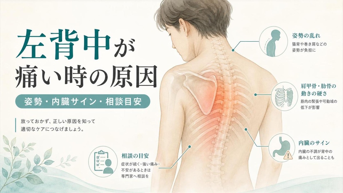 左背中痛い 左背中痛い時に考えたい原因｜姿勢・内臓サイン・相談目安