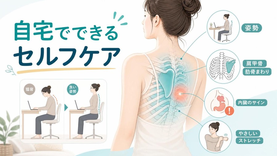 左背中痛い 自宅でできるセルフケア