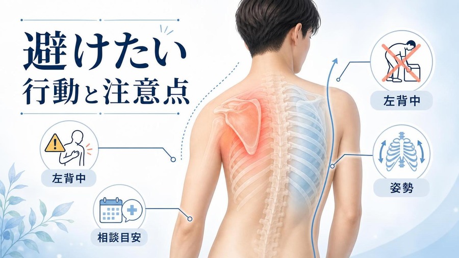 左背中痛い 避けたい行動と注意点