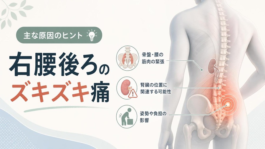 右腰後ろ痛み ズキズキ 右腰後ろ痛み ズキズキで考えられる主な原因