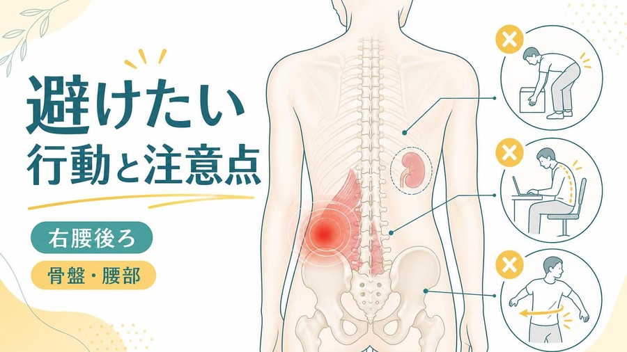 右腰後ろ痛み ズキズキ 避けたい行動と注意点