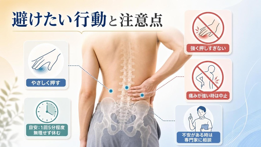 腰痛 ツボ 避けたい行動と注意点