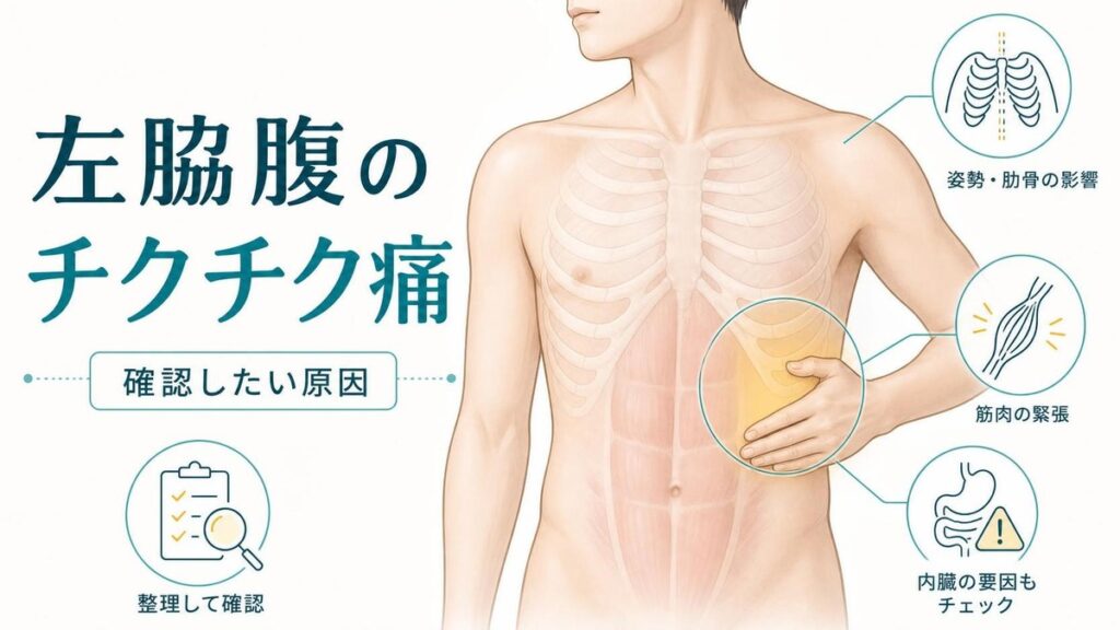 左脇腹 痛み チクチク たまに 左脇腹 痛み チクチク たまに出る時｜確認したい原因