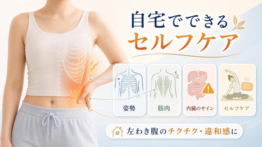 左脇腹 痛み チクチク たまに 自宅でできるセルフケア