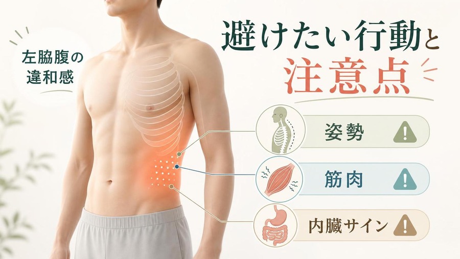 左脇腹 痛み チクチク たまに 避けたい行動と注意点