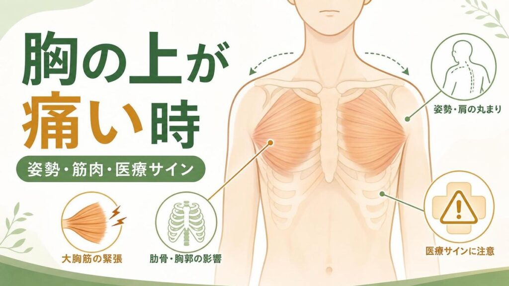 胸の上が痛い 胸の上が痛い時に考えたい原因｜姿勢・筋肉・医療サイン
