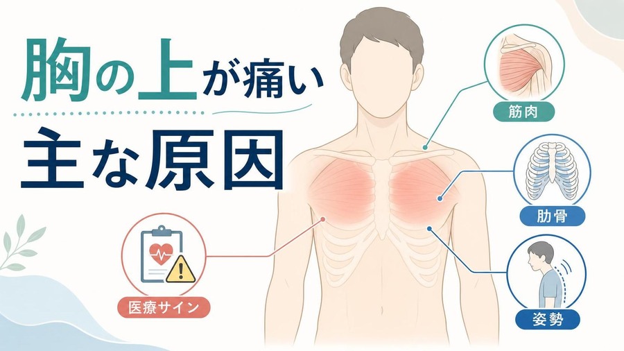 胸の上が痛い 胸の上が痛いで考えられる主な原因