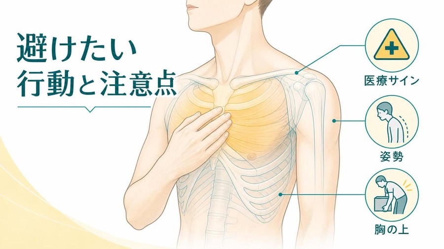 胸の上が痛い 避けたい行動と注意点
