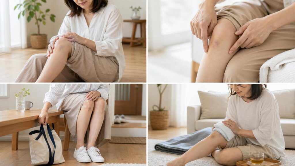 膝のあざの治し方｜早く薄くするための対処と受診目安