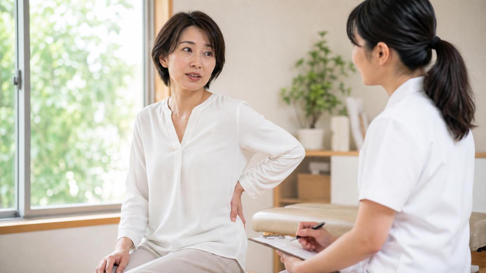 背中の痛みが左側・腰の上に出る時は何科？原因と受診目安 相談・受診を考えたい目安