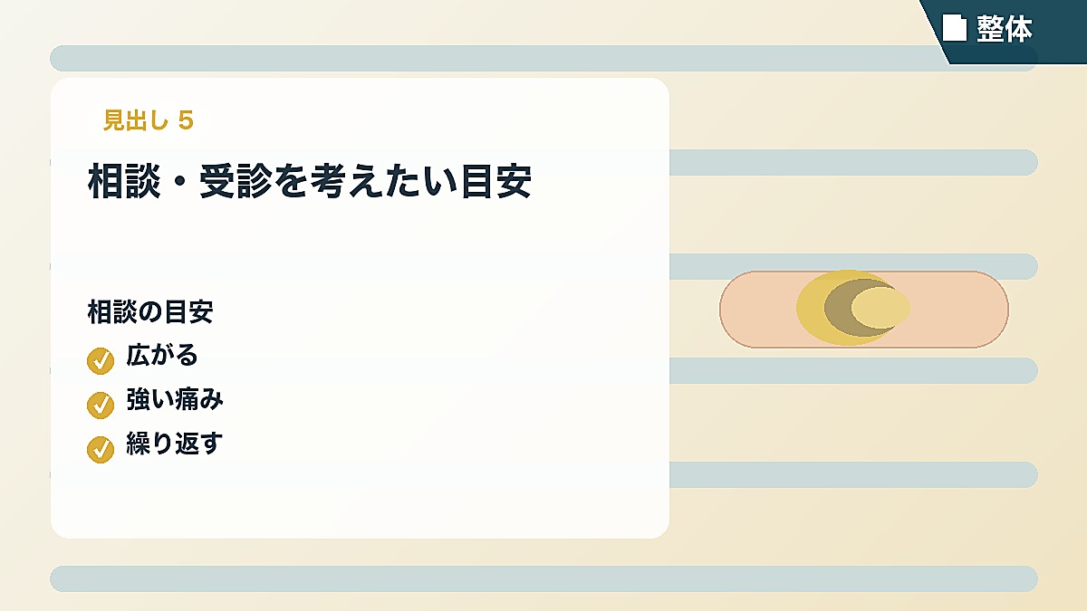 相談・受診を考えたい目安