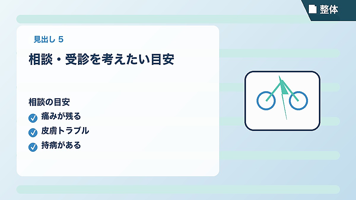相談・受診を考えたい目安