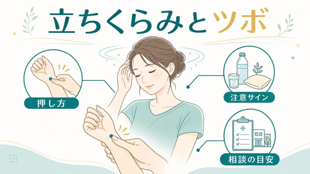 立ちくらみにツボは役立つ？押し方と注意したいサイン