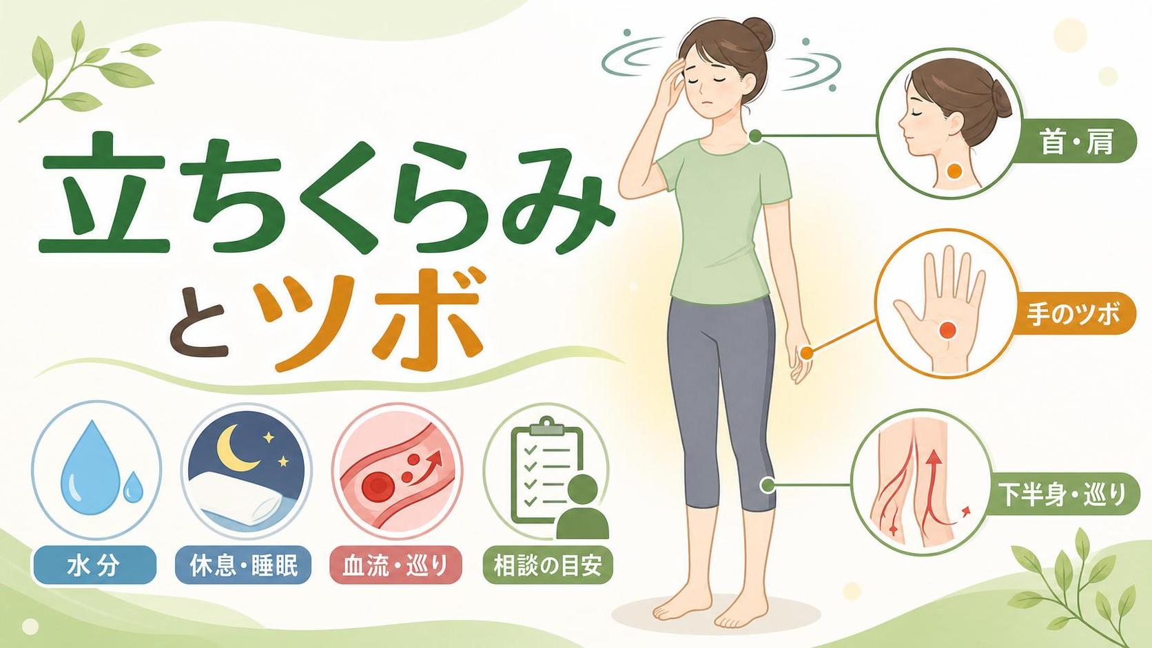 立ちくらみ ツボで考えられる主な原因
