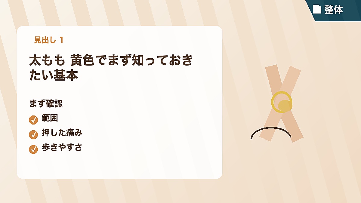 太もも 黄色でまず知っておきたい基本