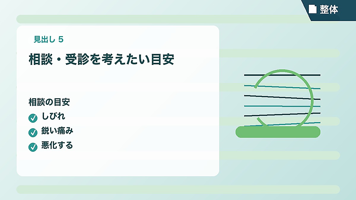 相談・受診を考えたい目安