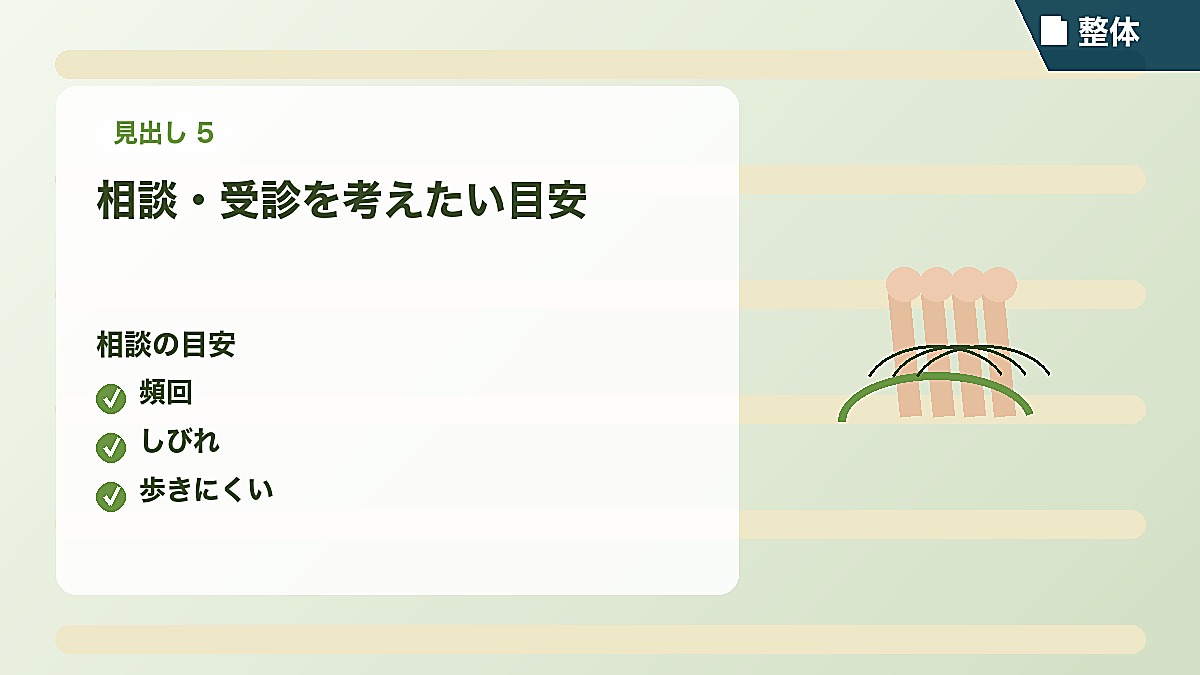 相談・受診を考えたい目安