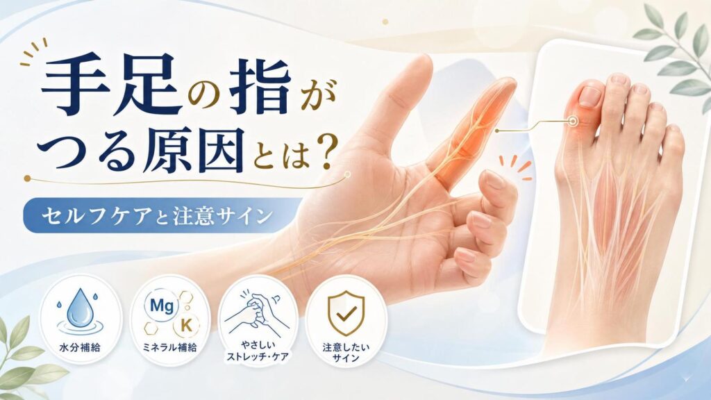 手足の指がつる原因とは？セルフケアと注意したいサイン