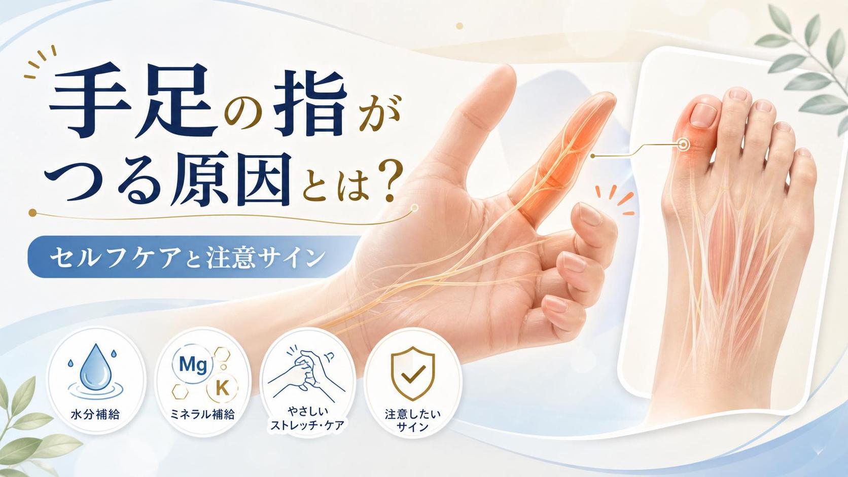 手足の指がつる原因とは？セルフケアと注意したいサイン