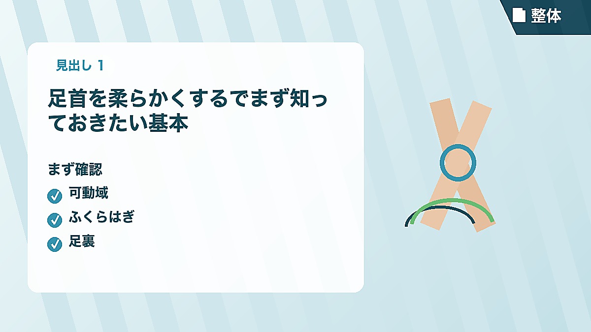 足首を柔らかくするでまず知っておきたい基本