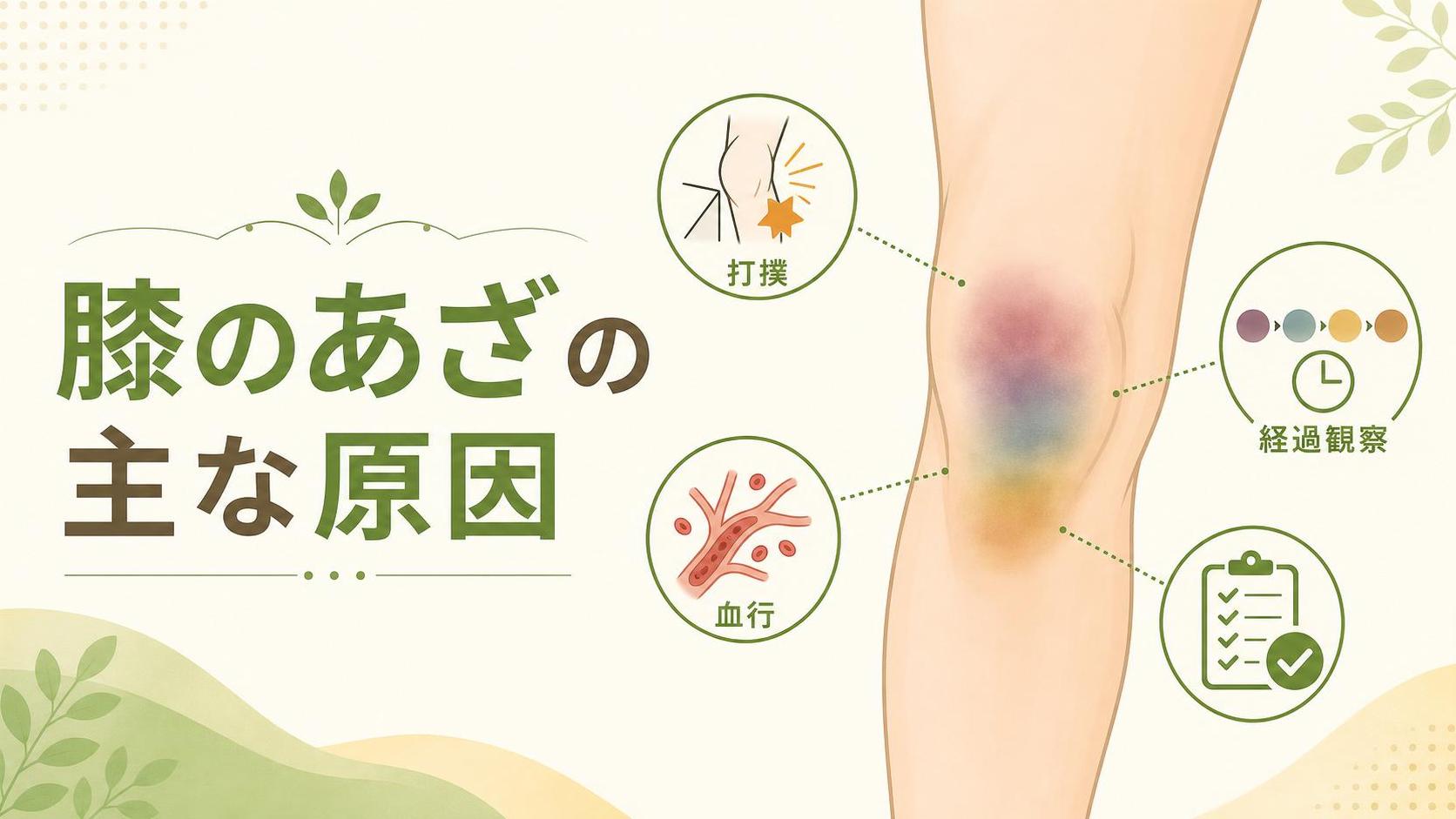 膝のあざで考えられる主な原因