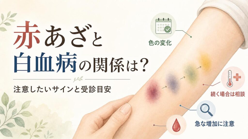 赤あざと白血病の関係は？注意したいサインと受診目安