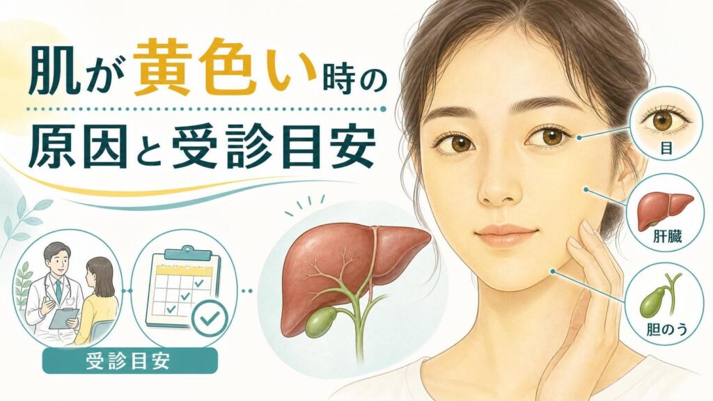 肌が黄色い時に考えられる病気とは？原因と受診目安を解説