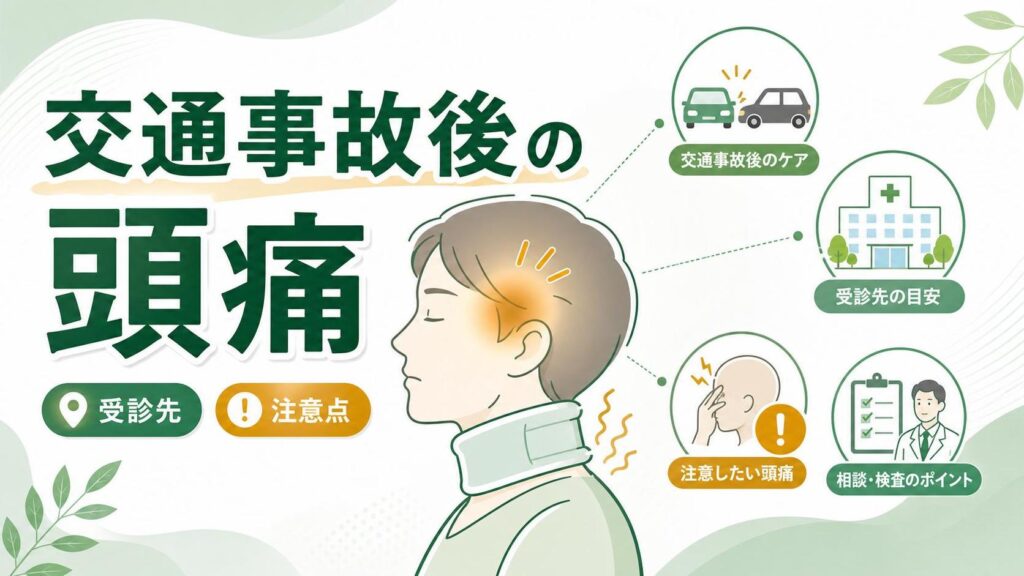 交通事故後の頭痛は何科に行くべき？受診先と注意点