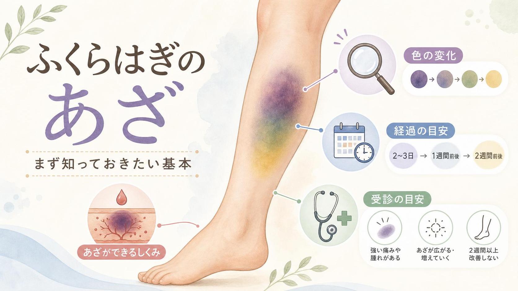 ふくらはぎ あざでまず知っておきたい基本