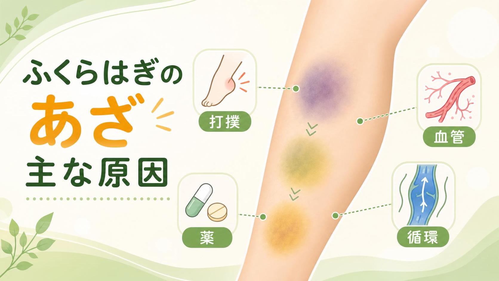 ふくらはぎ あざで考えられる主な原因