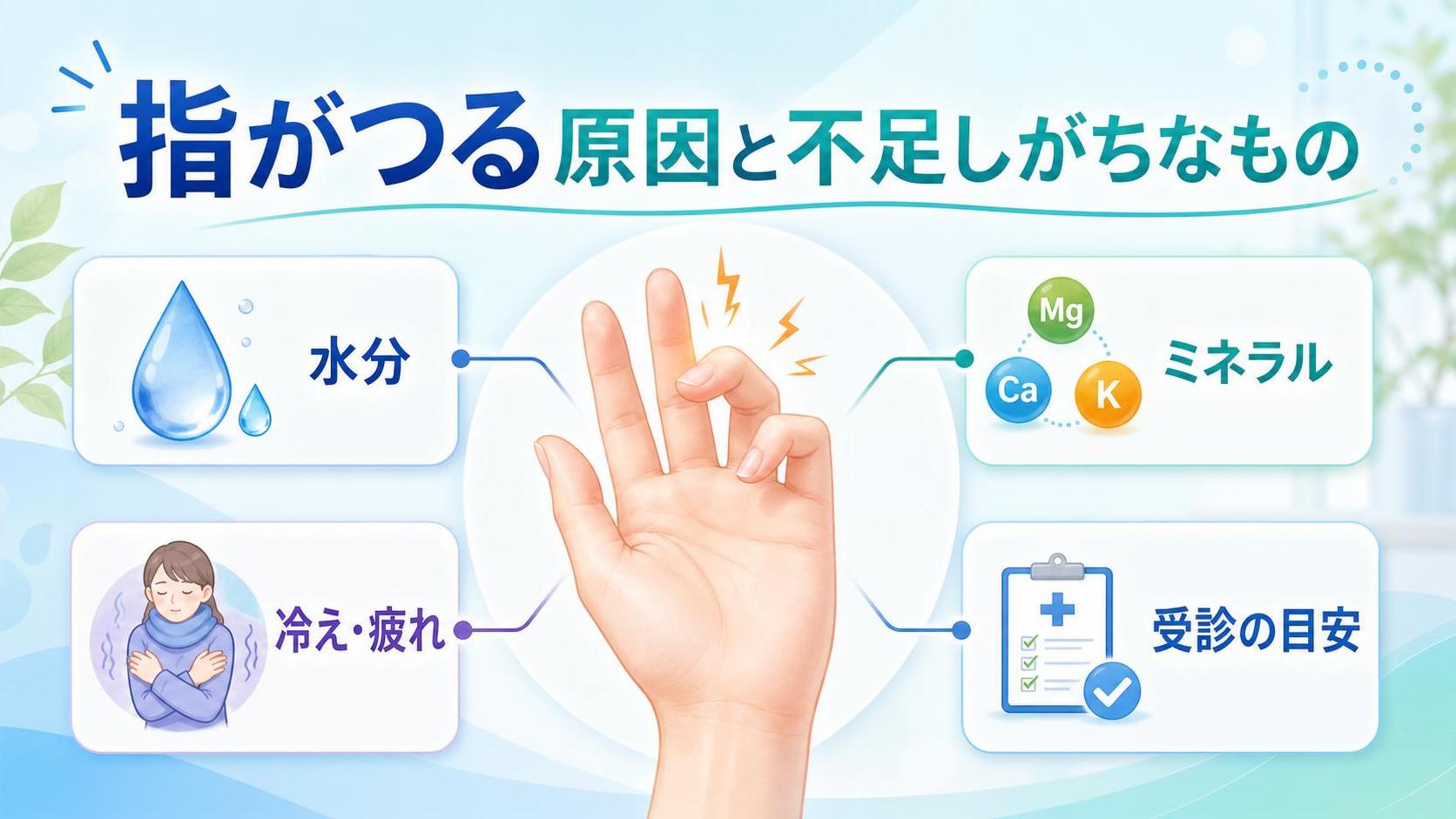 指がつるのは何不足でまず知っておきたい基本