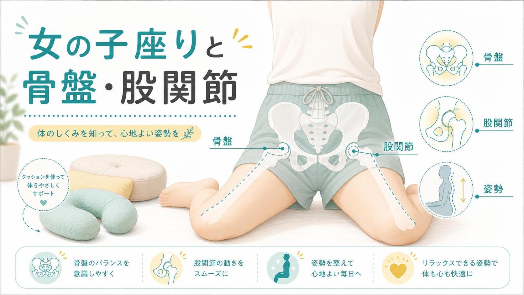 女の子座りは体に悪い？骨盤や股関節への影響を解説