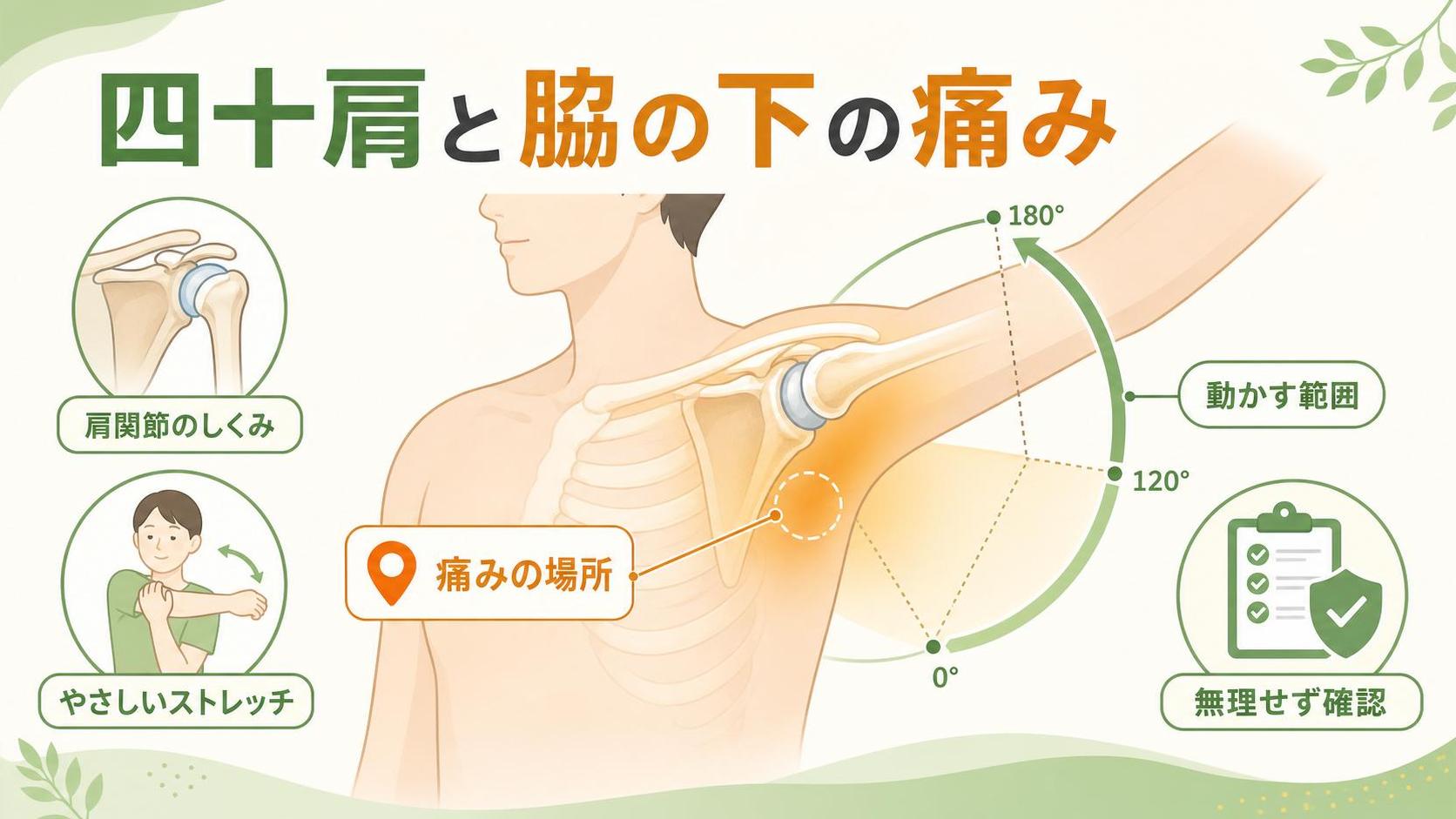 四十肩 脇の下の痛みでまず知っておきたい基本