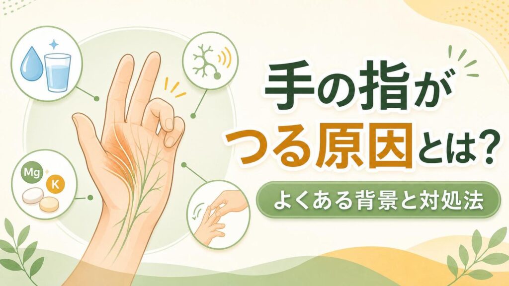 手の指がつる原因とは？よくある背景と対処法