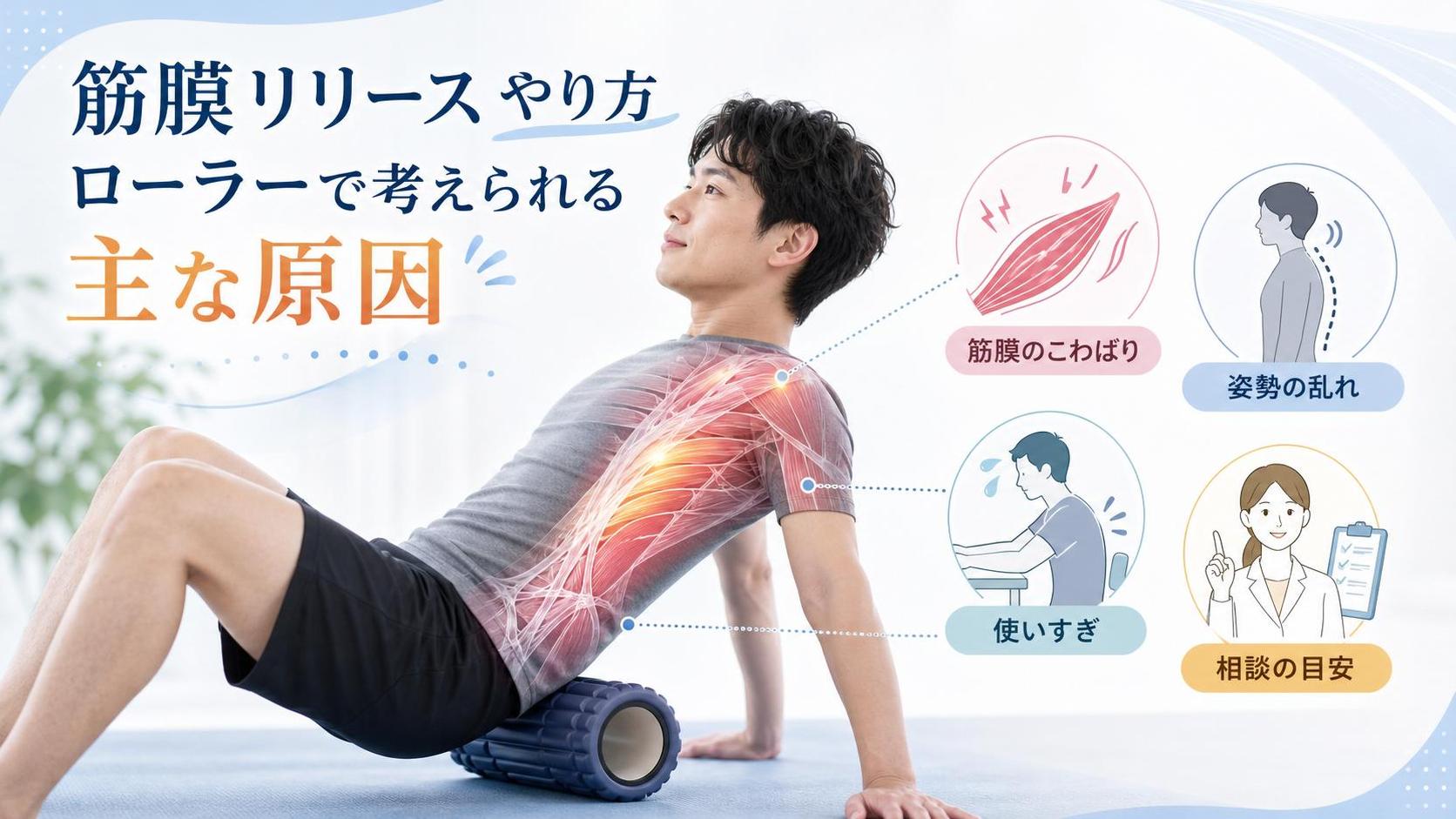筋膜リリース やり方 ローラーで考えられる主な原因