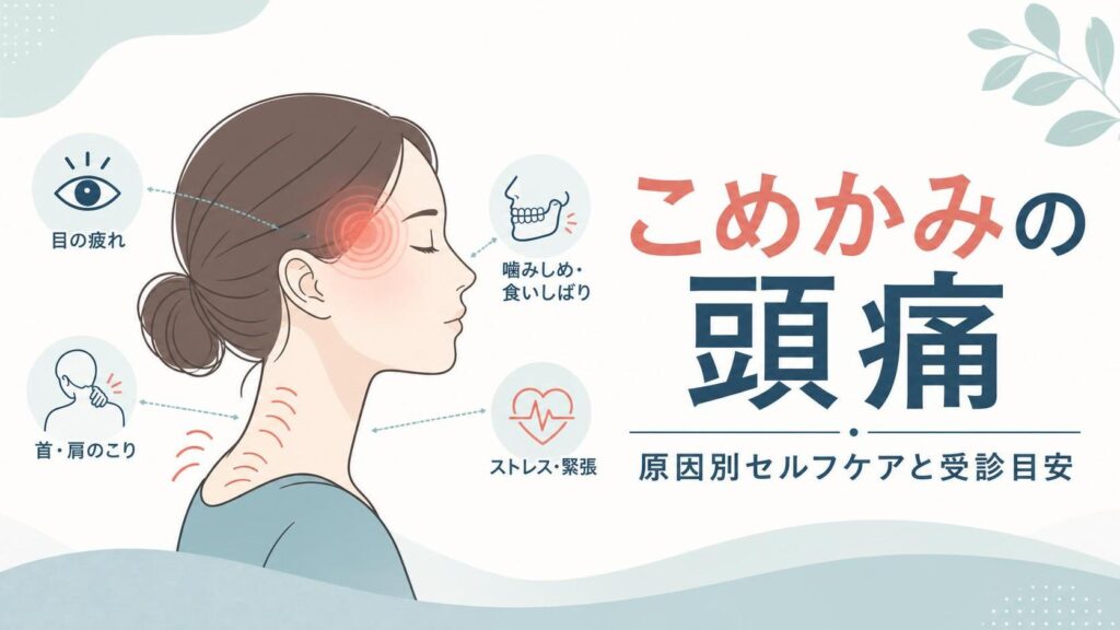 こめかみの頭痛の治し方｜原因別セルフケアと受診目安